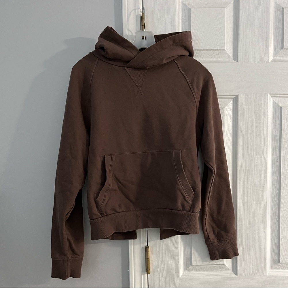 Athleta Mauve open back hoodie, 100% cotton, size S